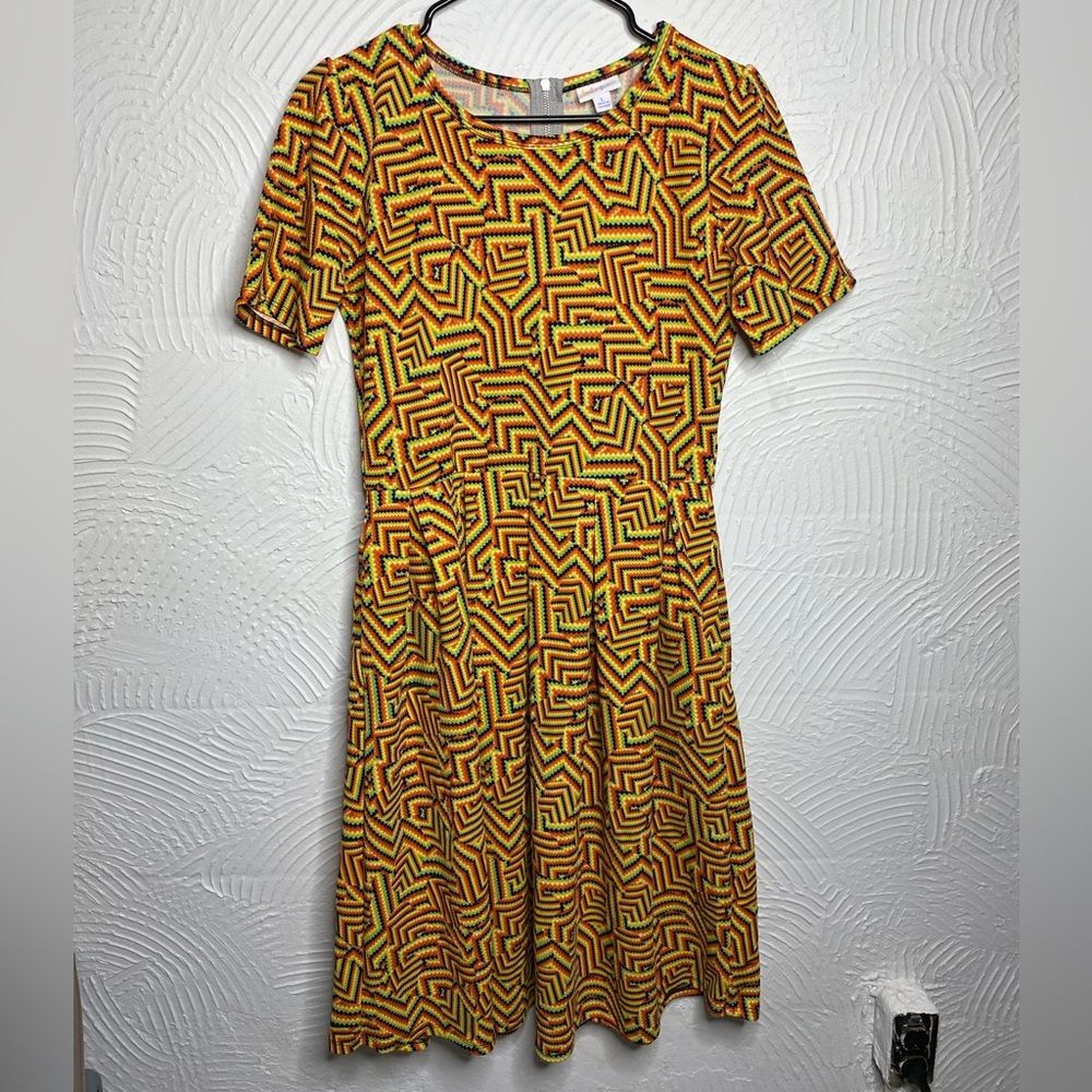 Lularoe Amelia Dress Large Bright Color